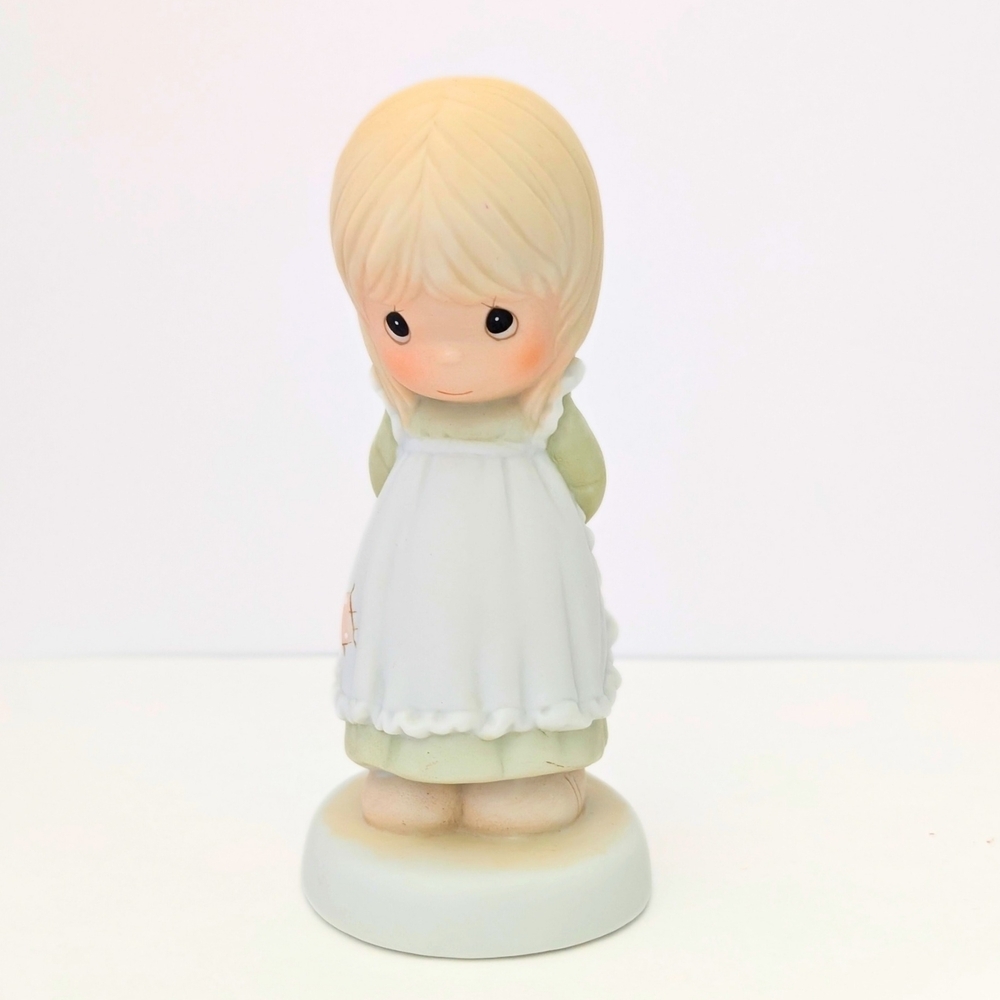 1989 Precious Moments Figurine "God Is Love Dear Valentine" Collectible Vintage